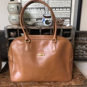 Longchamp leather tote bag / shoulder bag